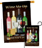 Wine Me Up, Turn Me Loose - Wine Happy Hour & Drinks Vertical Impressions Decorative Flags HG117030 Made In USA