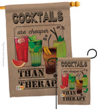 Cocktails are Cheaper - Wine Happy Hour & Drinks Vertical Impressions Decorative Flags HG117035 Made In USA