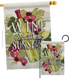 Wine is Sunshine - Wine Happy Hour & Drinks Vertical Impressions Decorative Flags HG117047 Made In USA