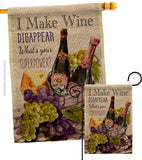 Wine Superpower - Wine Happy Hour & Drinks Vertical Impressions Decorative Flags HG117063 Made In USA