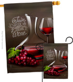 Wine Time - Wine Happy Hour & Drinks Vertical Impressions Decorative Flags HG117073 Made In USA