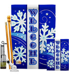 Welcome Winter - Winter Wonderland Winter Vertical Impressions Decorative Flags HG114074 Made In USA