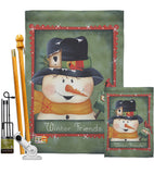 Winter Friends - Winter Wonderland Winter Vertical Impressions Decorative Flags HG114092 Made In USA