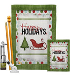 Classic Happy Holidays - Winter Wonderland Winter Vertical Impressions Decorative Flags HG114177 Made In USA