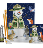 Lodge Snowmen - Winter Wonderland Winter Vertical Impressions Decorative Flags HG114206 Made In USA