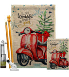 Winter Scooter - Winter Wonderland Winter Vertical Impressions Decorative Flags HG114252 Made In USA