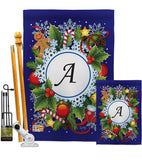 Winter A Initial - Winter Wonderland Winter Vertical Impressions Decorative Flags HG130079 Made In USA