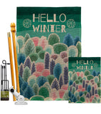 Winter Hello - Winter Wonderland Winter Vertical Impressions Decorative Flags HG130290 Made In USA