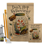 Don’t Stop Believing - Winter Wonderland Winter Vertical Impressions Decorative Flags HG137098 Made In USA