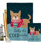 Baby It's Cold - Winter Wonderland Winter Vertical Impressions Decorative Flags HG137318 Made In USA