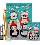 Fa La La La Fun - Winter Wonderland Winter Vertical Impressions Decorative Flags HG192289 Made In USA