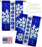 Welcome Winter - Winter Wonderland Winter Vertical Impressions Decorative Flags HG114074 Made In USA