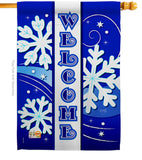 Welcome Winter - Winter Wonderland Winter Vertical Impressions Decorative Flags HG114074 Made In USA