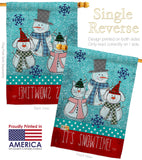 It's Snowtime - Winter Wonderland Winter Vertical Impressions Decorative Flags HG114110 Made In USA