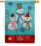 It's Snowtime - Winter Wonderland Winter Vertical Impressions Decorative Flags HG114110 Made In USA