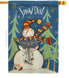 Winter Snow Day - Winter Wonderland Winter Vertical Impressions Decorative Flags HG114161 Made In USA