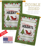 Classic Happy Holidays - Winter Wonderland Winter Vertical Impressions Decorative Flags HG114177 Made In USA