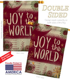 Joy to the World - Winter Wonderland Winter Vertical Impressions Decorative Flags HG114183 Made In USA