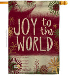 Joy to the World - Winter Wonderland Winter Vertical Impressions Decorative Flags HG114183 Made In USA