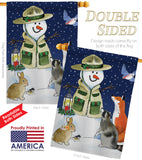 Lodge Snowmen - Winter Wonderland Winter Vertical Impressions Decorative Flags HG114206 Made In USA