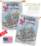 Season Greetings - Winter Wonderland Winter Vertical Impressions Decorative Flags HG114231 Made In USA