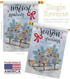 Season Greetings - Winter Wonderland Winter Vertical Impressions Decorative Flags HG114231 Made In USA