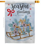 Season Greetings - Winter Wonderland Winter Vertical Impressions Decorative Flags HG114231 Made In USA