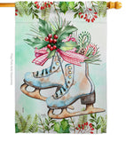 Winter Skate - Winter Wonderland Winter Vertical Impressions Decorative Flags HG114242 Made In USA