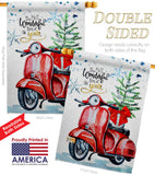 Winter Scooter - Winter Wonderland Winter Vertical Impressions Decorative Flags HG114252 Made In USA