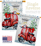 Winter Scooter - Winter Wonderland Winter Vertical Impressions Decorative Flags HG114252 Made In USA