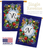 Winter N Initial - Winter Wonderland Winter Vertical Impressions Decorative Flags HG130092 Made In USA