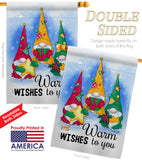 Warm Wishes - Winter Wonderland Winter Vertical Impressions Decorative Flags HG137305 Made In USA