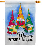 Warm Wishes - Winter Wonderland Winter Vertical Impressions Decorative Flags HG137305 Made In USA