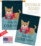 Baby It's Cold - Winter Wonderland Winter Vertical Impressions Decorative Flags HG137318 Made In USA