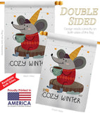 Cozy Winter - Winter Wonderland Winter Vertical Impressions Decorative Flags HG137373 Made In USA