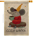 Cozy Winter - Winter Wonderland Winter Vertical Impressions Decorative Flags HG137373 Made In USA