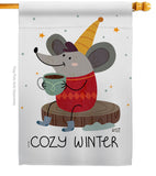Cozy Winter - Winter Wonderland Winter Vertical Impressions Decorative Flags HG137373 Made In USA