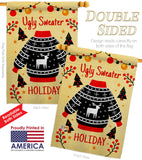 Ugly Sweater - Winter Wonderland Winter Vertical Impressions Decorative Flags HG137631 Made In USA