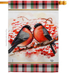Winter Love Birds - Winter Wonderland Winter Vertical Impressions Decorative Flags HG192291 Made In USA