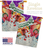 Frosted Snowman - Winter Wonderland Winter Vertical Impressions Decorative Flags HG192292 Made In USA