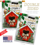 Wonderful Time of Year - Winter Wonderland Winter Vertical Impressions Decorative Flags HG192320 Made In USA