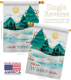 Winter Wishes - Winter Wonderland Winter Vertical Impressions Decorative Flags HG192681 Made In USA