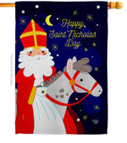 Saint Nicholas Day - Winter Wonderland Winter Vertical Impressions Decorative Flags HG192690 Made In USA