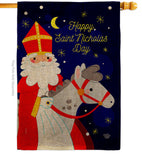 Saint Nicholas Day - Winter Wonderland Winter Vertical Impressions Decorative Flags HG192690 Made In USA