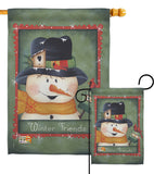 Winter Friends - Winter Wonderland Winter Vertical Impressions Decorative Flags HG114092 Made In USA