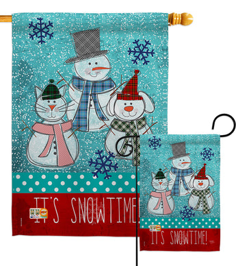 It's Snowtime - Winter Wonderland Winter Vertical Impressions Decorative Flags HG114110 Made In USA