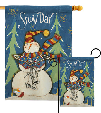 Winter Snow Day - Winter Wonderland Winter Vertical Impressions Decorative Flags HG114161 Made In USA