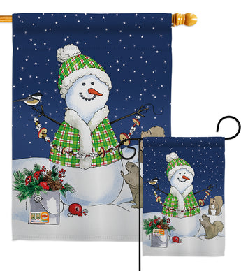 Decorating with Snowmen - Winter Wonderland Winter Vertical Impressions Decorative Flags HG114210 Made In USA