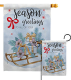 Season Greetings - Winter Wonderland Winter Vertical Impressions Decorative Flags HG114231 Made In USA