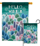 Winter Hello - Winter Wonderland Winter Vertical Impressions Decorative Flags HG130290 Made In USA